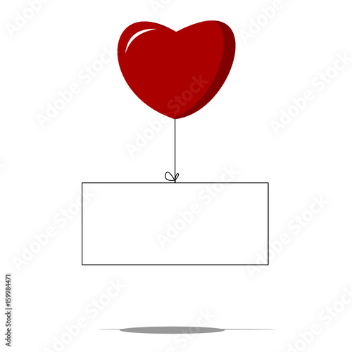 Herz Ballon mit Schild