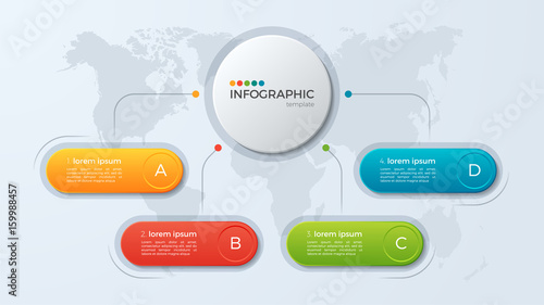 Presentation business infographic template with 4 options.