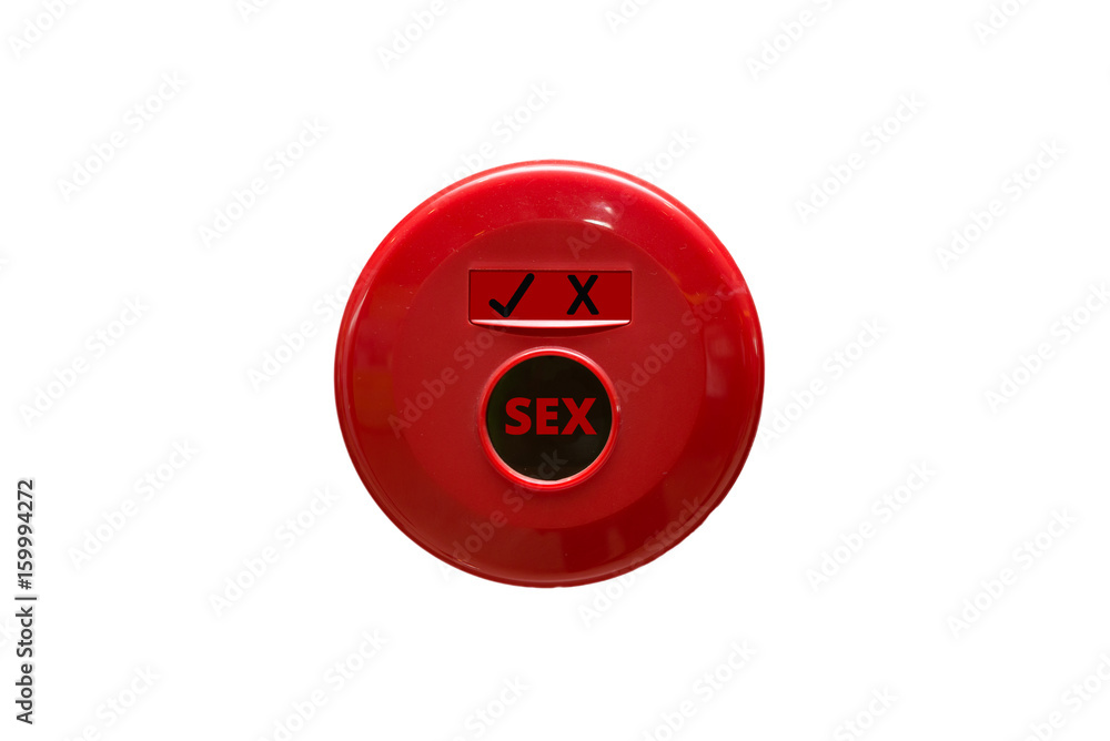 Alarm for sex,yes or no,isolate on white Alarm for sex,yes or no,isolate on white