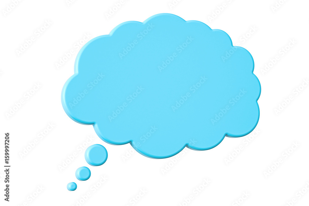 Speech bubble thought, 3D rendering Speech bubble thought, 3D rendering