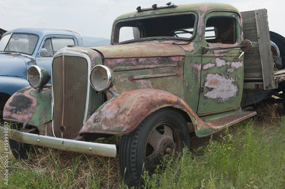 Old Truck Decaying in a Field