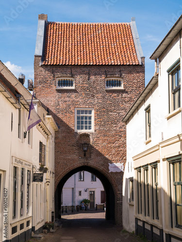 City gate in fortified town of Woudrichem, Netherlands photo