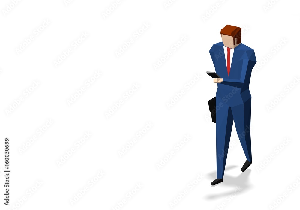 Businessman texting while walking Businessman texting while walking