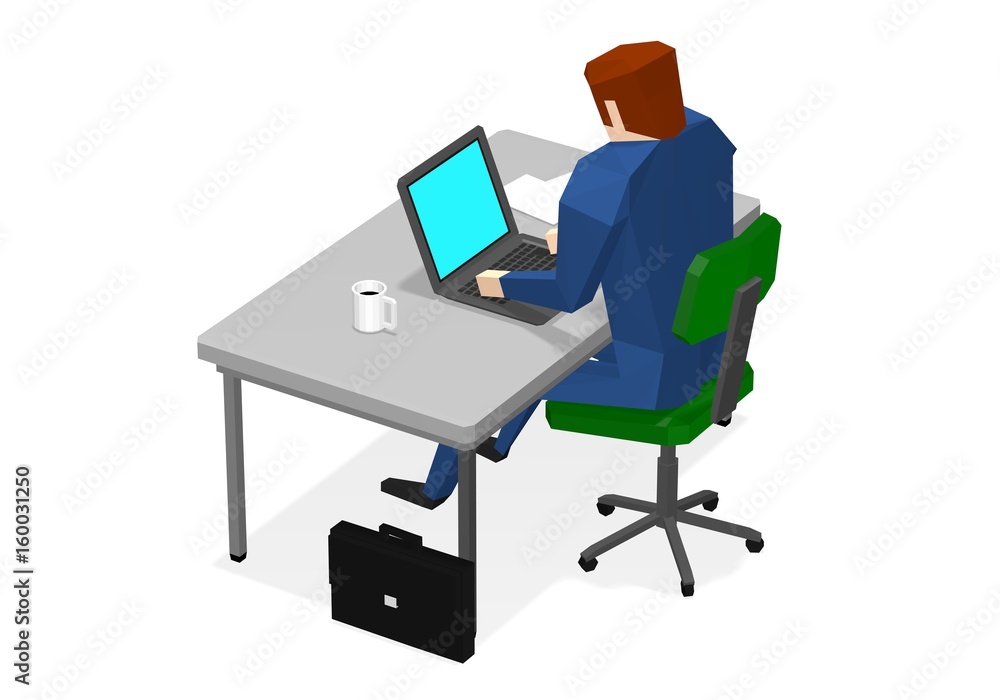 Businessman working on laptop Businessman working on laptop