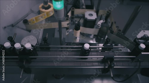 pharmaceutical production line. Syrup filling line