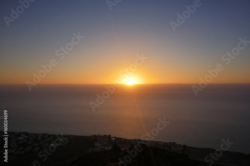 Fuerteventura. Vulkangipfel. Sonnenaufgang 