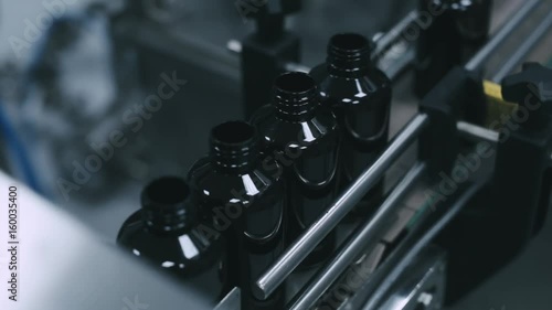 pharmaceutical production line. Syrup filling line