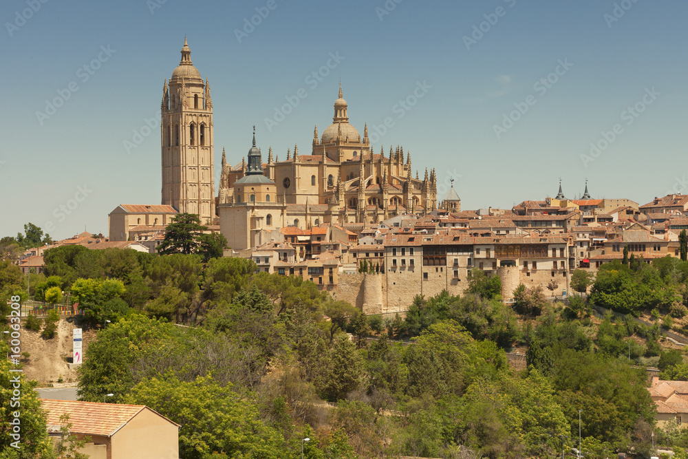Epic view of Segovia Spain 
