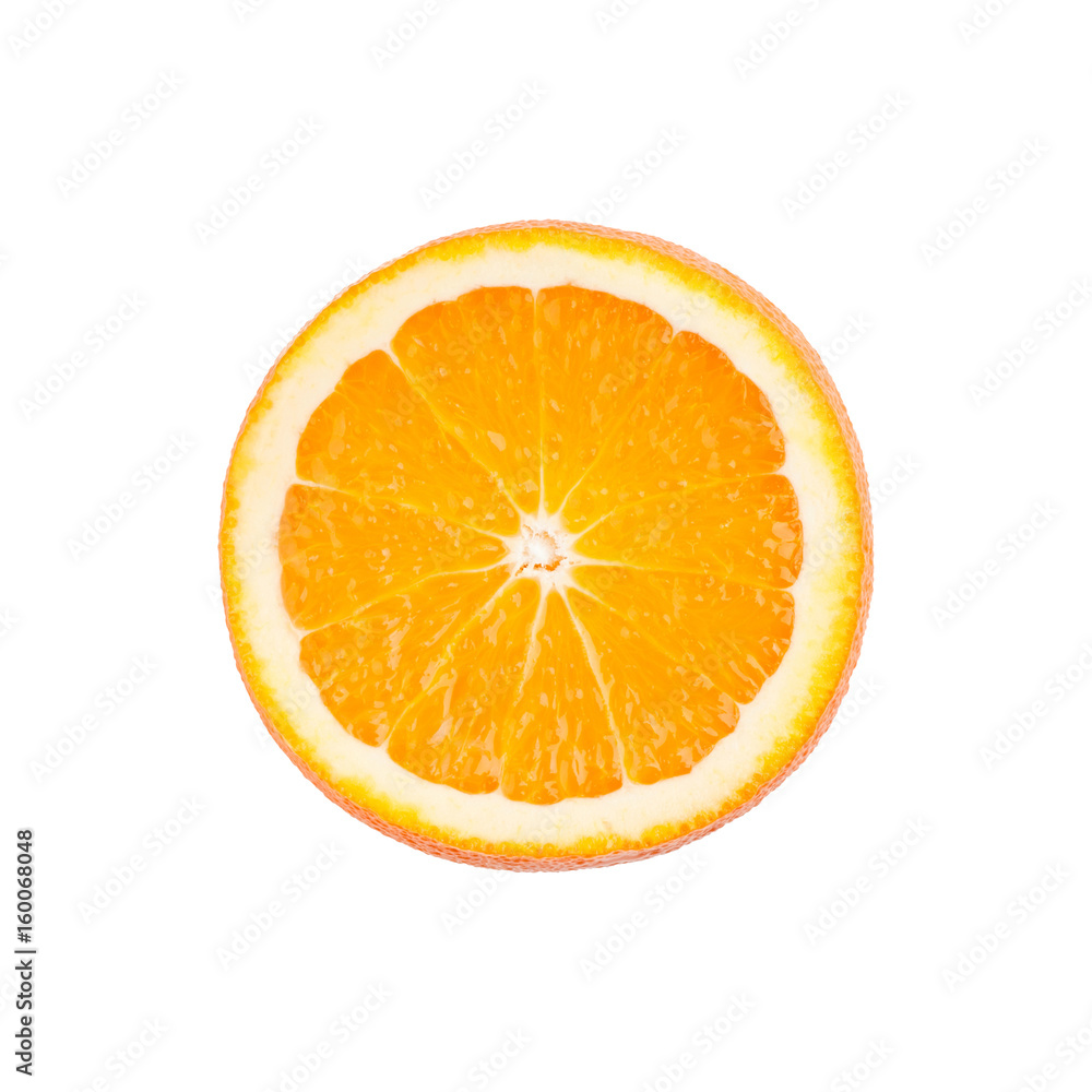 Orange slice isolated on white background