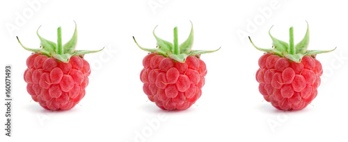 Sweet raspberry isolated on white background