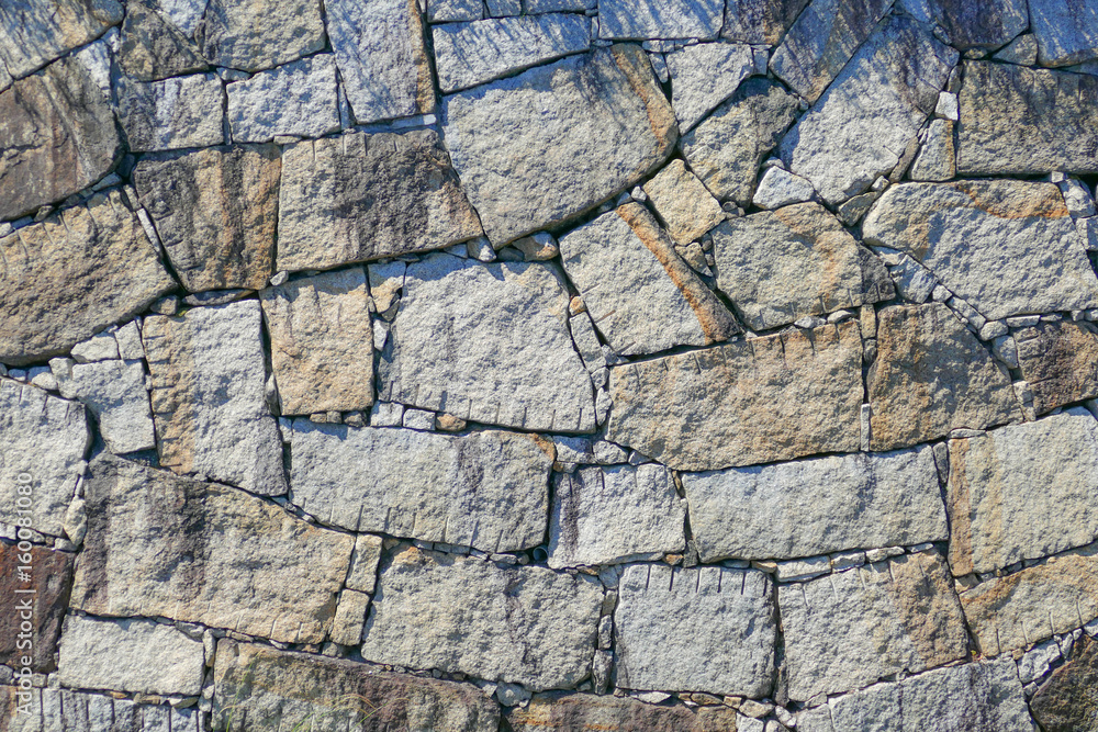 Obraz premium 矢穴と石垣