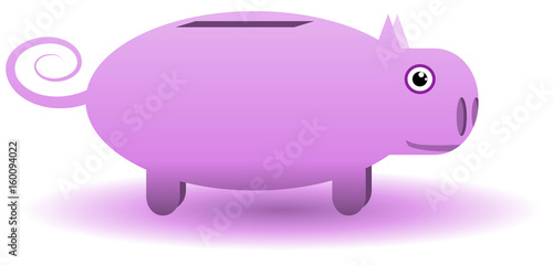 Sparschwein mit Münzschlitz