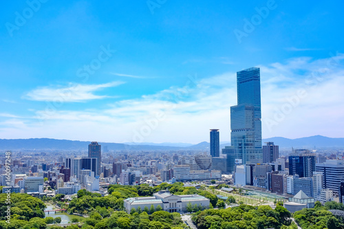 大阪 都市風景 - City view ,Osaka city,Japan.