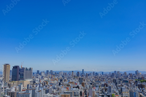 大阪 都市風景 - City view ,Osaka city,Japan.