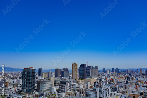                     - City view  Osaka city Japan.