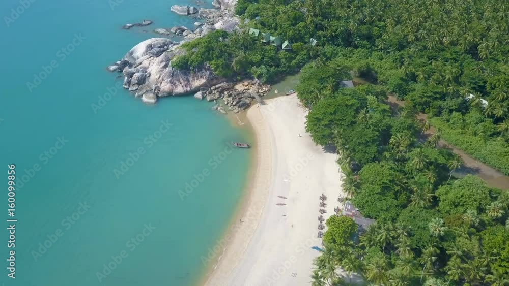 Aerial View of Beautiful Tropical Bay with Milky Turquoise Water Aerial View of Beautiful Tropical Bay with Milky Turquoise Water