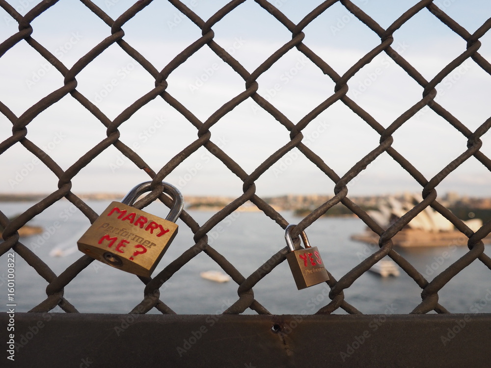 Marry me locks on bridge Marry me locks on bridge
