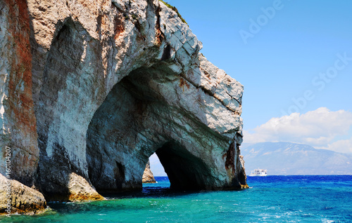 the grotto in the blue sea