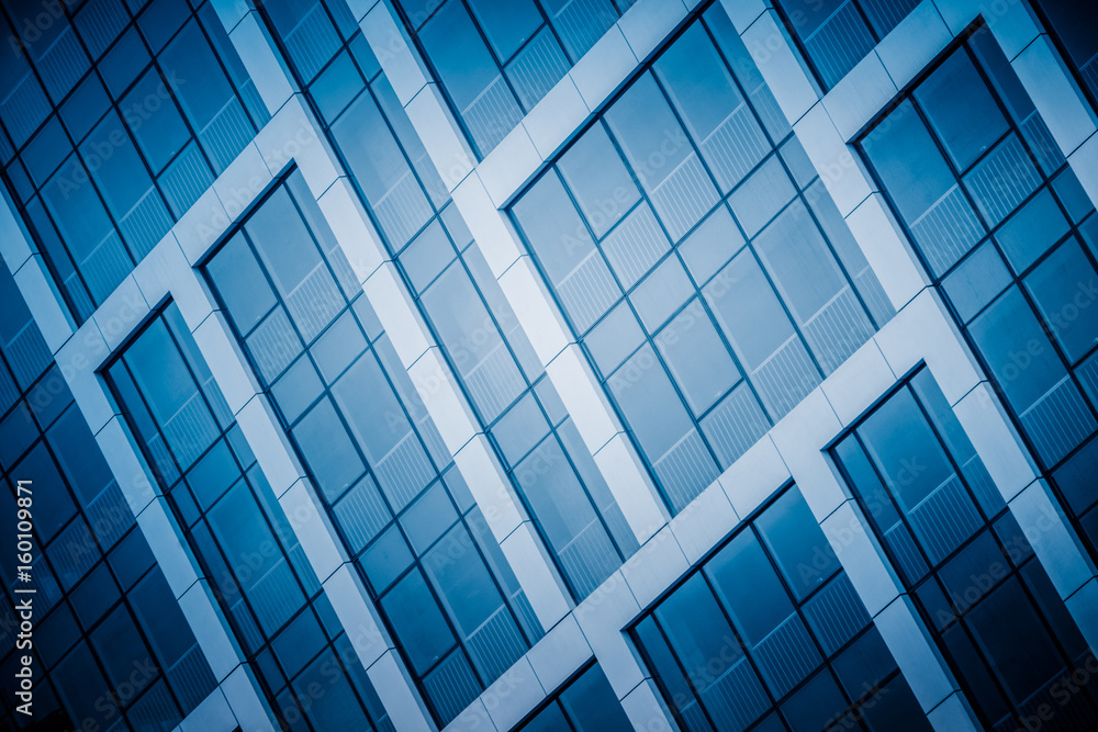 detail shot of modern architecture facade,business concepts in blue tone,shot in city of China. detail shot of modern architecture facade,business concepts in blue tone,shot in city of China.
