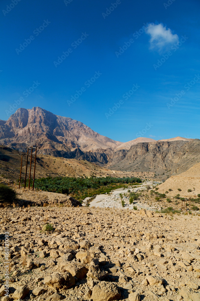 in oman the old mountain gorge and canyon the deep cloudy sky in oman the old mountain gorge and canyon the deep cloudy sky