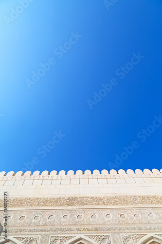 in oman the wall of big muscat mosque
