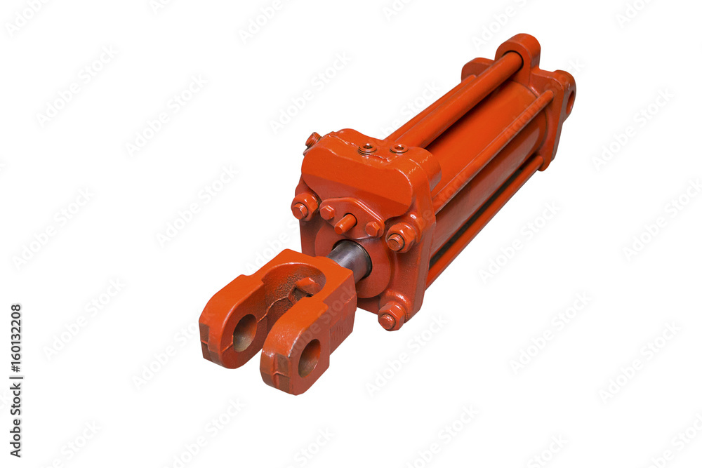 hydraulic cylinder isolated on white background hydraulic cylinder isolated on white background