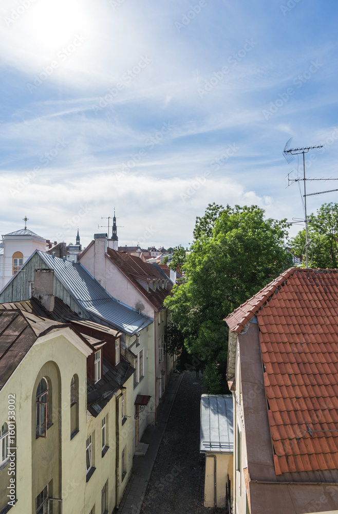 Scenic summer roofs of the Old Town in Tallinn, Estonia Scenic summer roofs of the Old Town in Tallinn, Estonia