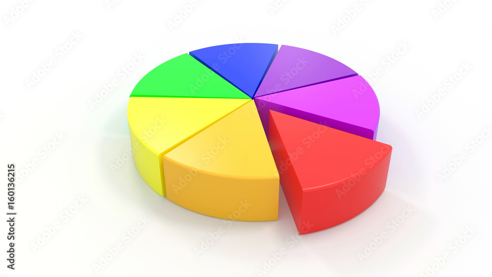 Obraz premium 3d isolated round diagramm