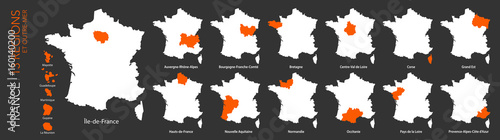 Carte de France / 13 régions et outre-mer