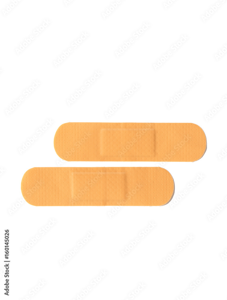Protective plaster on white background Protective plaster on white background