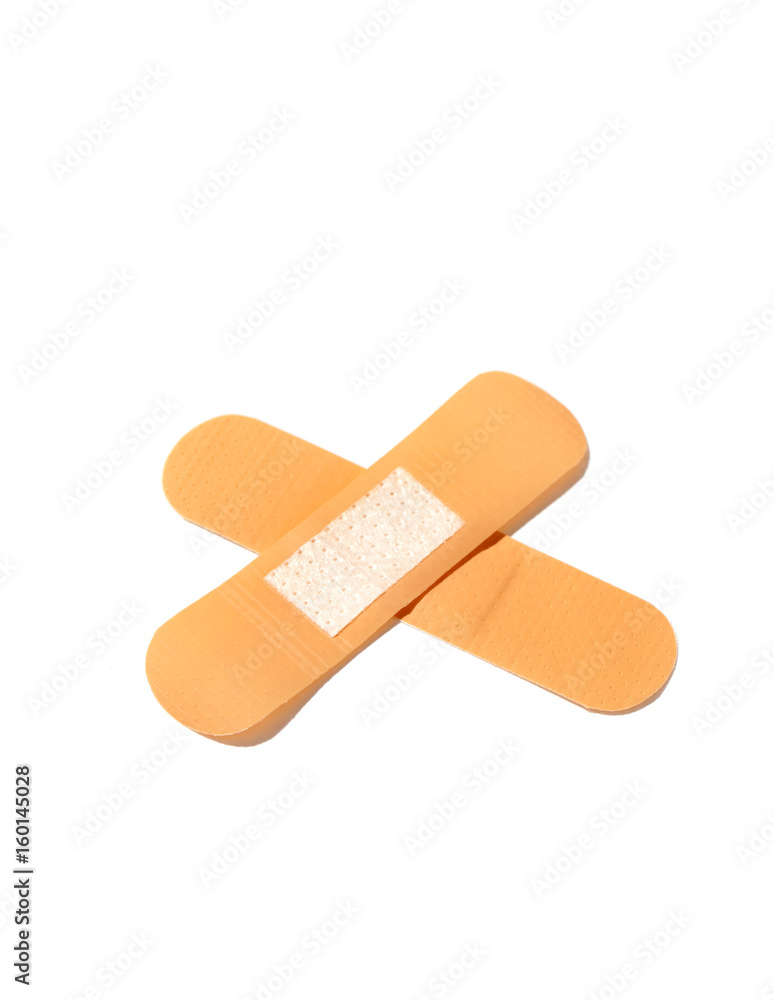 Protective plaster on white background Protective plaster on white background