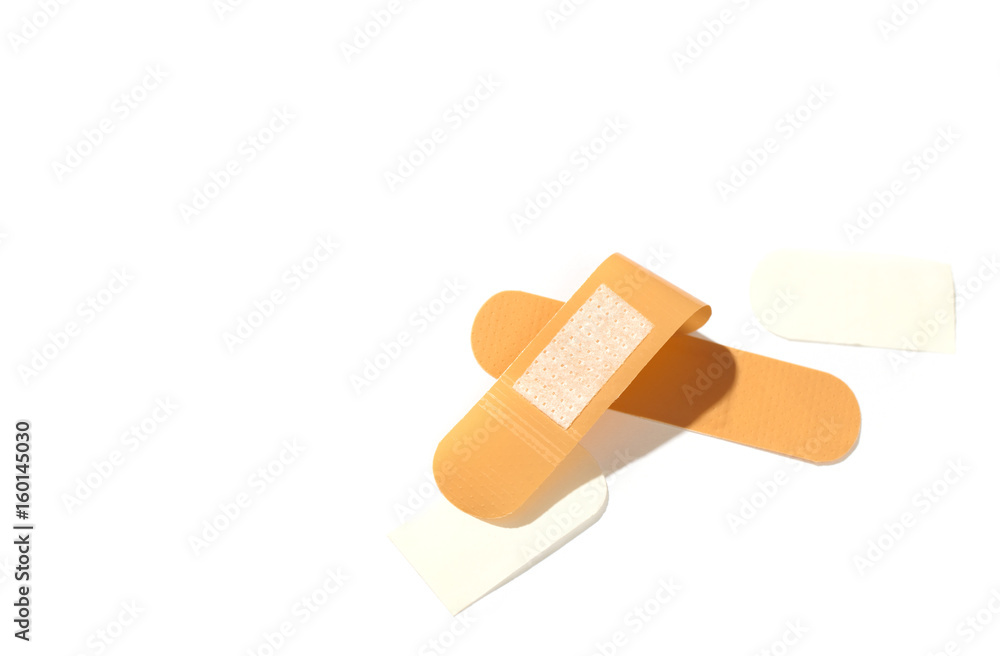 Protective plaster on white background Protective plaster on white background