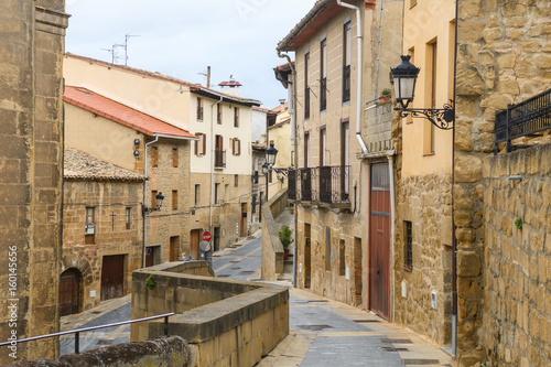 old streets of labastida town  located at la rioja. Spain