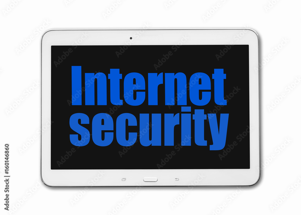 Internet security concept on tablet Internet security concept on tablet