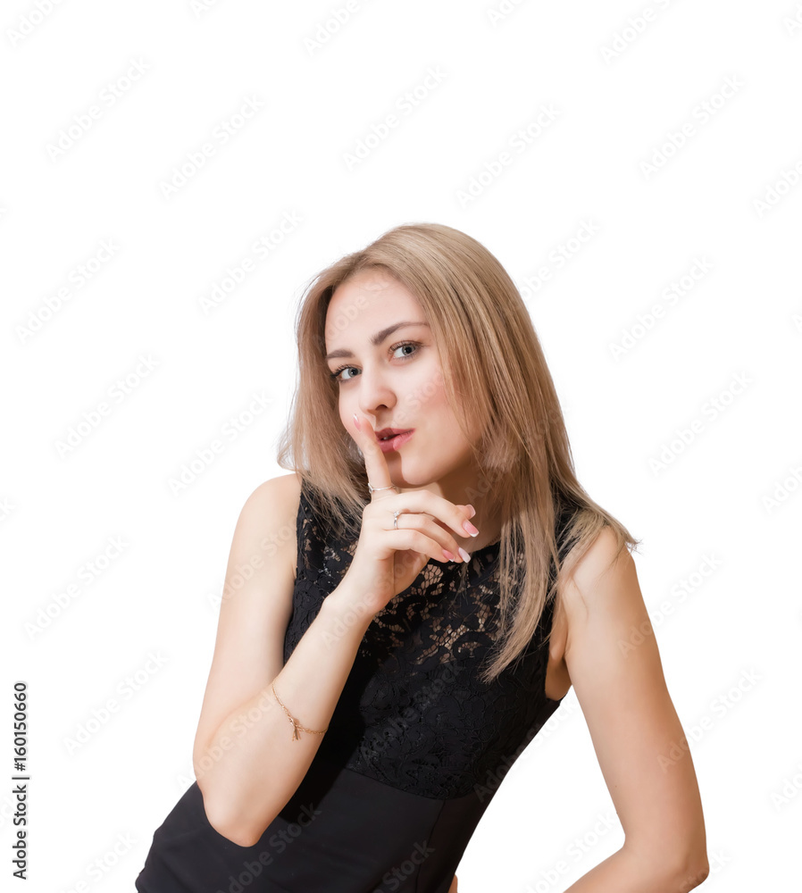 Adorable young blonde shows sign behave quieter