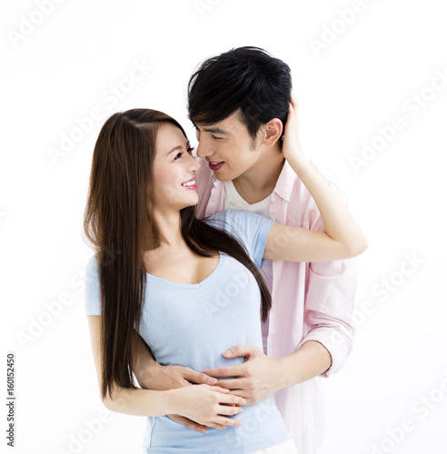 Portrait of smiling asian young couple