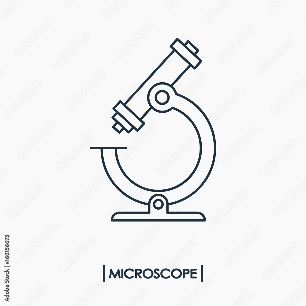 Microscope outline icon isolated Microscope outline icon isolated
