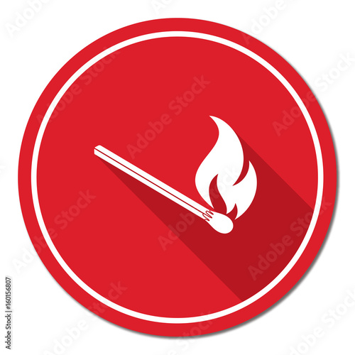 Match fire icon vector