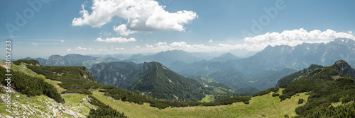 Panoramic mountain view in the alps