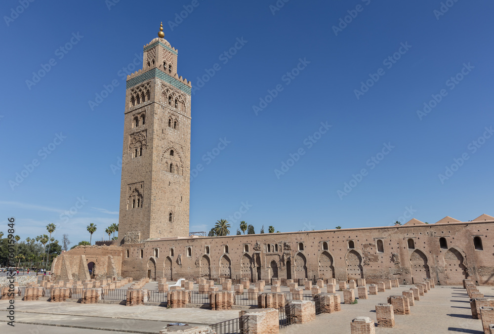 Koutoubia mosque (detail), Marrakech, Morocco