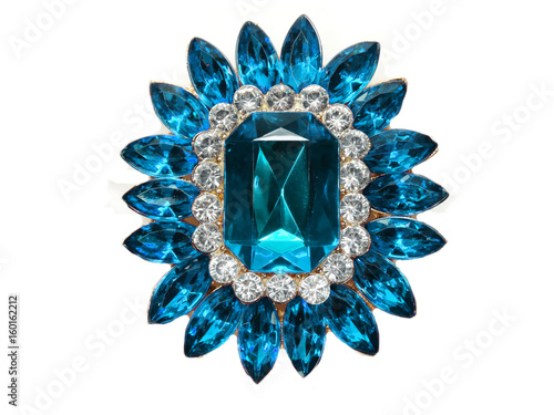 Obraz na płótnie jewelry with bright crystals brooch luxury fashion w salonie
