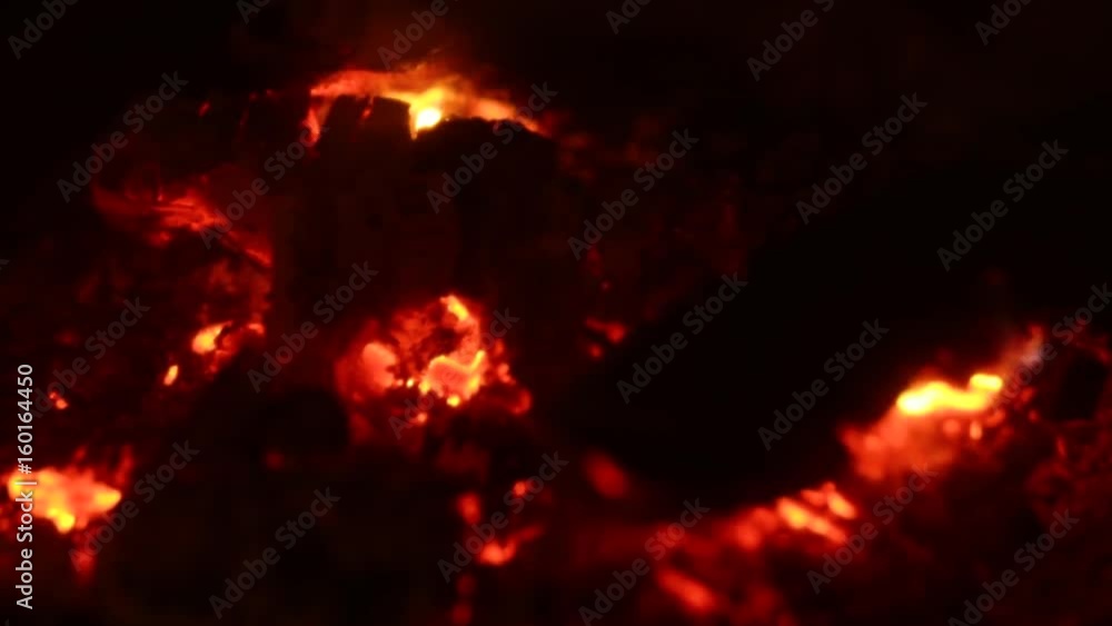 Blurry fireplace. Real time full hd video footage. Stock Video Adobe Stock