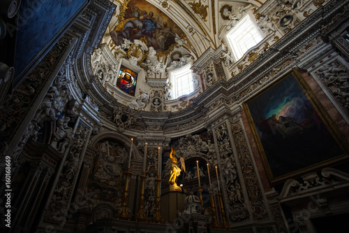 Dark Interior of the Church of the Gesu  Church of Saint Mary of Gesu or Casa Professa.