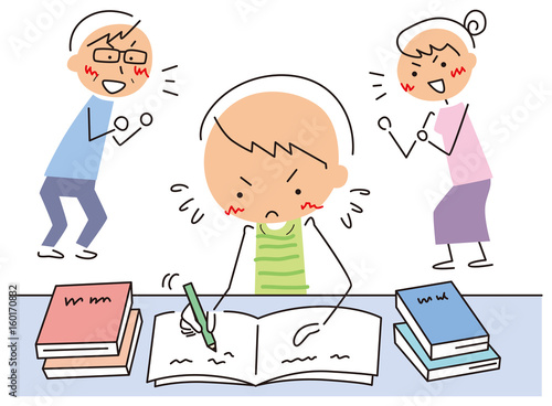 デジタル学習する子供