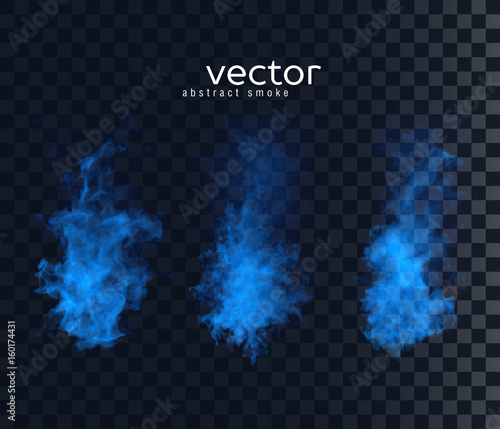 Vector illustration of smoky shapes.