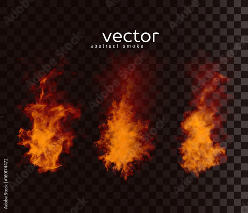 Vector illustration of smoky shapes.