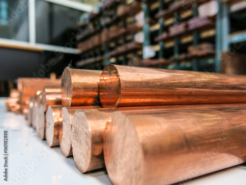 Copper material metal raw store warehouse