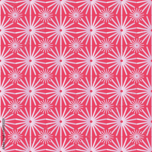 retro seamless wallpaper background vintage red star cross round geometry flower