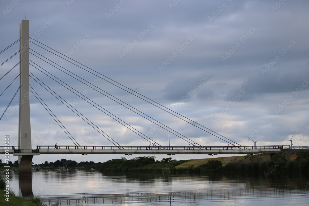 Naklejka premium Rzeka Kyoda wczesnym rankiem