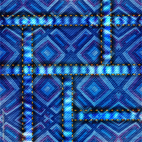 Vector denim texture and jeans pattern and backgraund. 